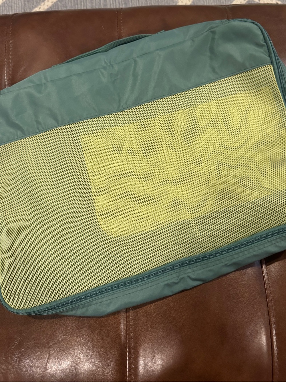 Target Green Packing Cube with Yellow Mesh Panel 2 piece
